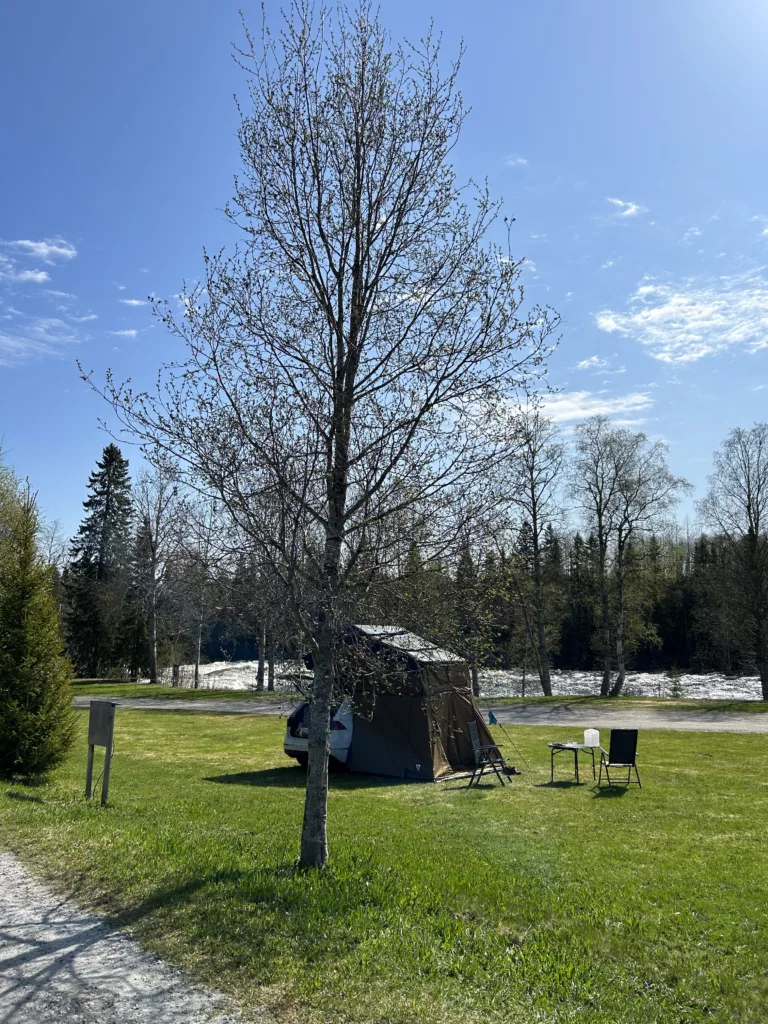 Ristafallet, Stellplatz, Camping